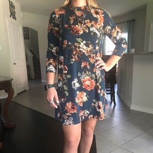 Fall floral dress